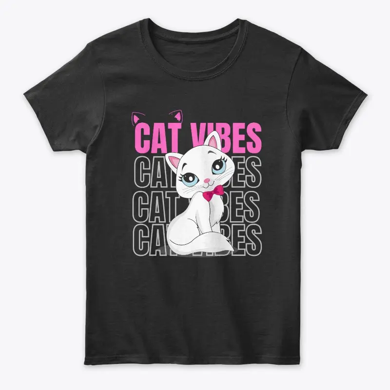 Cat Vibes Design T-Shirt