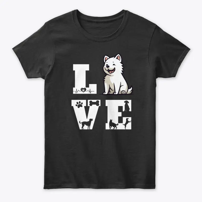 Love Dog Design T-Shirt